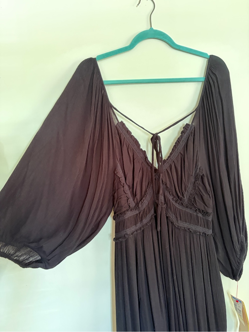 NWT Free People “You’re a Jewel” Maxi Dress in Black - Picture 3 of 10